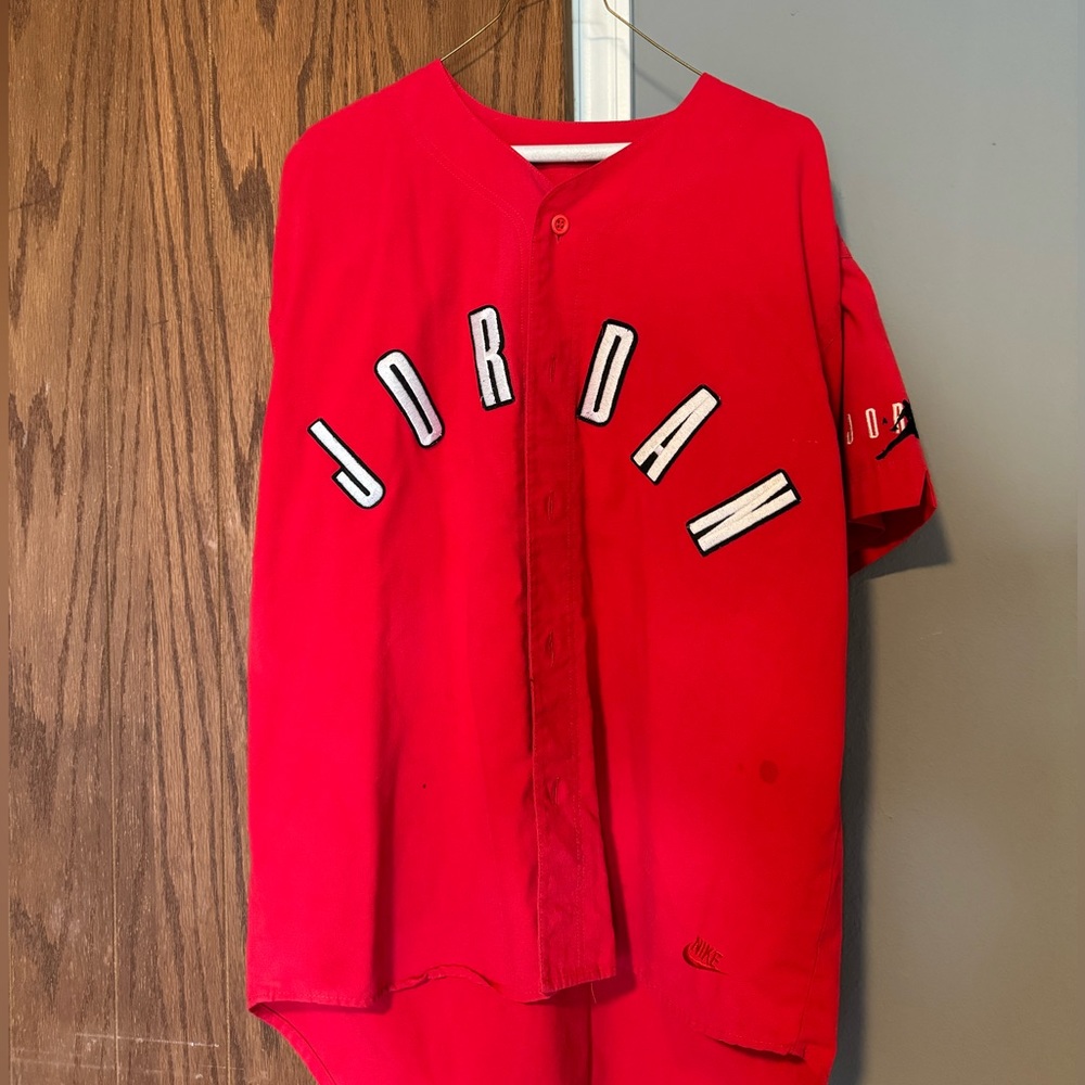 Vintage Air Jordan Baseball Jersey in Bulls colorway